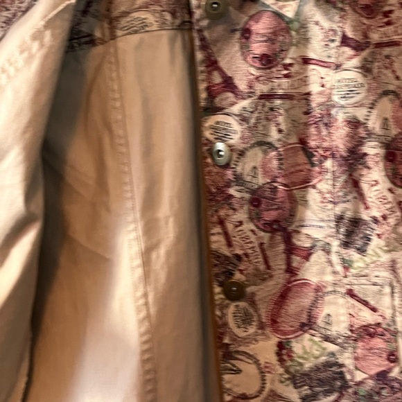 Christopher & Banks Paris Theme Jean Style Jacket Cotton. Size S. - Picture 5 of 9